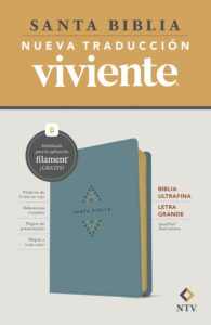 Portada de Biblia NTV Letra Grande TS Celeste - ISBN 9798400501180