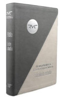 Portada de BIblia Estudio RVC Simil Piel Gris - ISBN 9781598777970