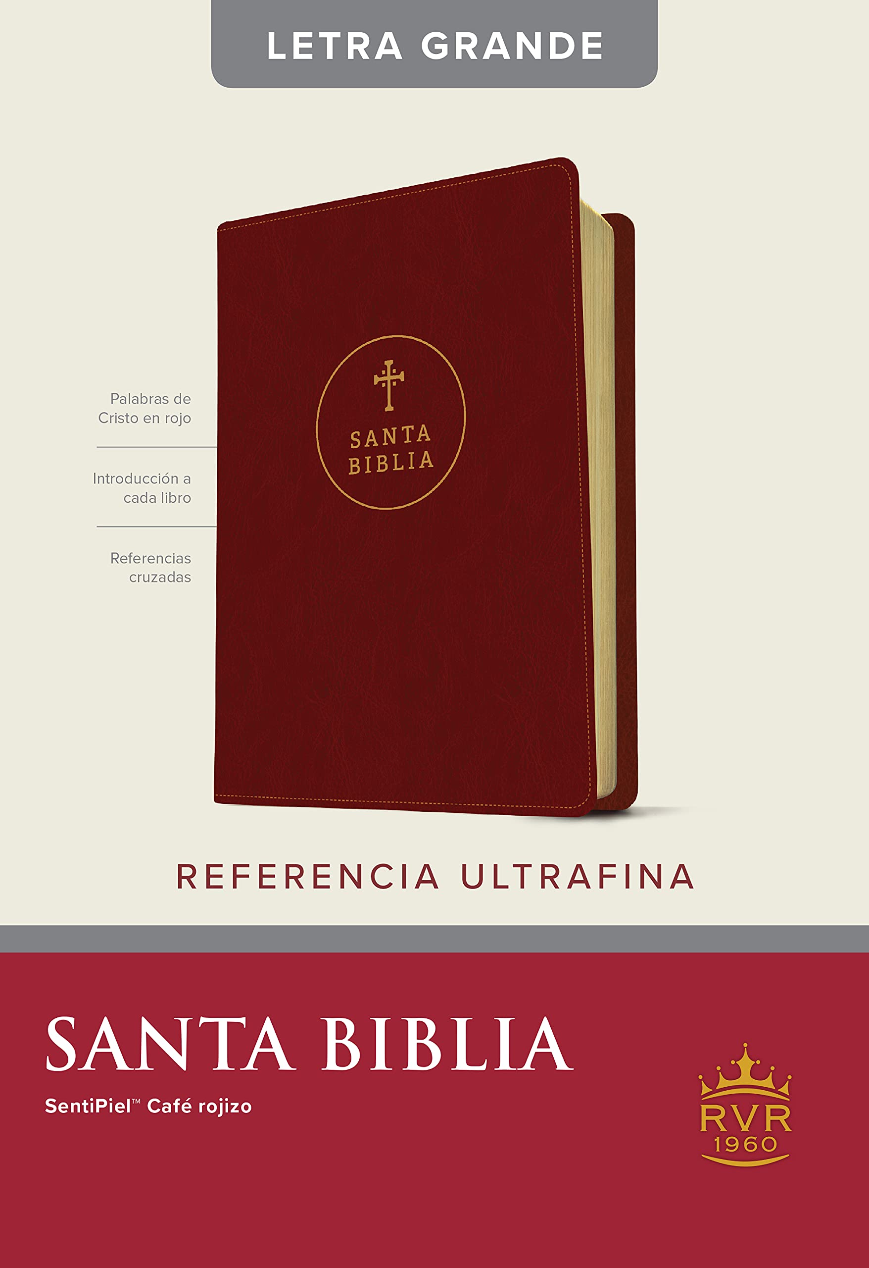 Portada de BIBLIA RVR60-REFERENCIA ULTRA FINA / ciruela Letra Grande - ISBN 9781496445896