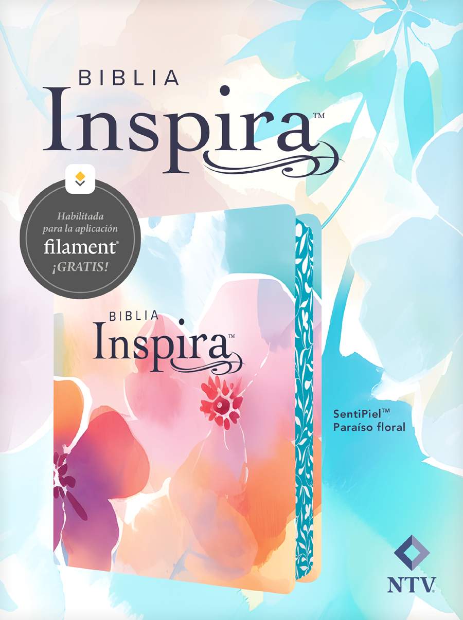 Portada de Biblia Inspira Paraiso Floral NTV Filament - ISBN 9798400509568