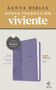 Portada de Biblia NTV Sentipiel Morado - ISBN 9781496488947