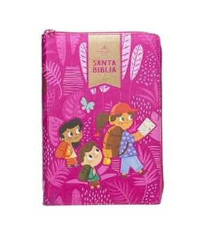 Niños Biblia - Rv60 Interactiva Gr Niña Rosa Zipper - 9798384510703