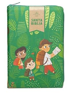 Portada de Niños Biblia - Rv60 Interactiva Gr Niño Verde Zipper - ISBN 9798384510697
